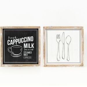 Adam & Co. Reversible wood frame sign